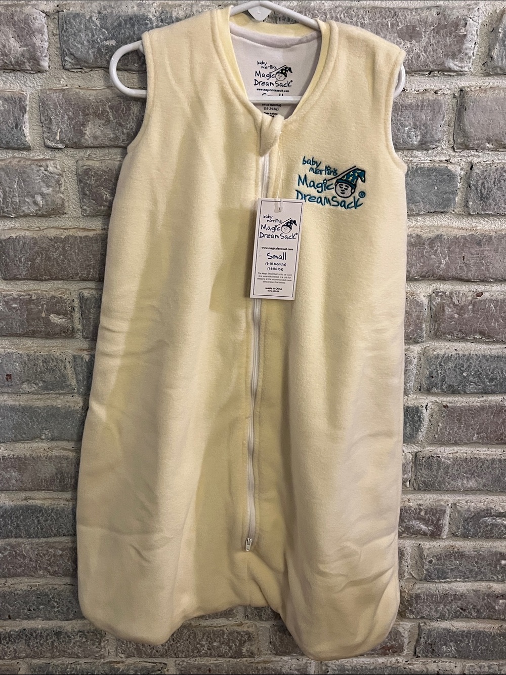 Baby Merlin’s Magic Dream Sack - Pale Yellow/Cream Fleece